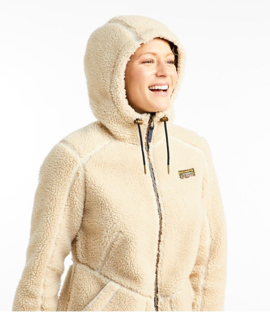 Women's Mountain Pile Fleece Coat, Natural, small image number 4