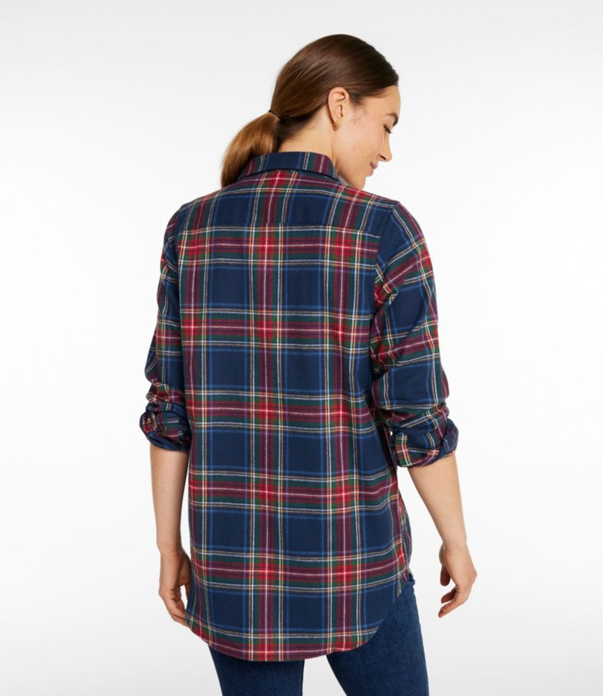 Women's Scotch Plaid Flannel Shirt, Tunic