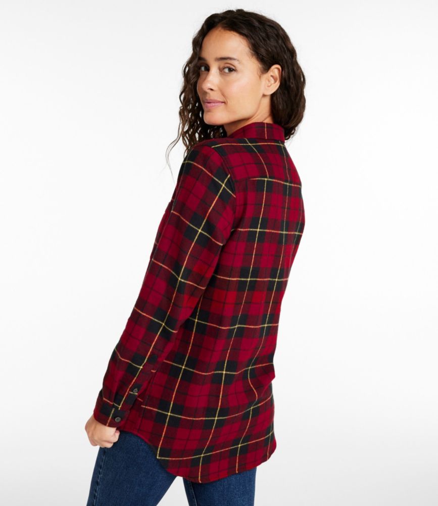 Women's Scotch Plaid Flannel Shirt, Tunic