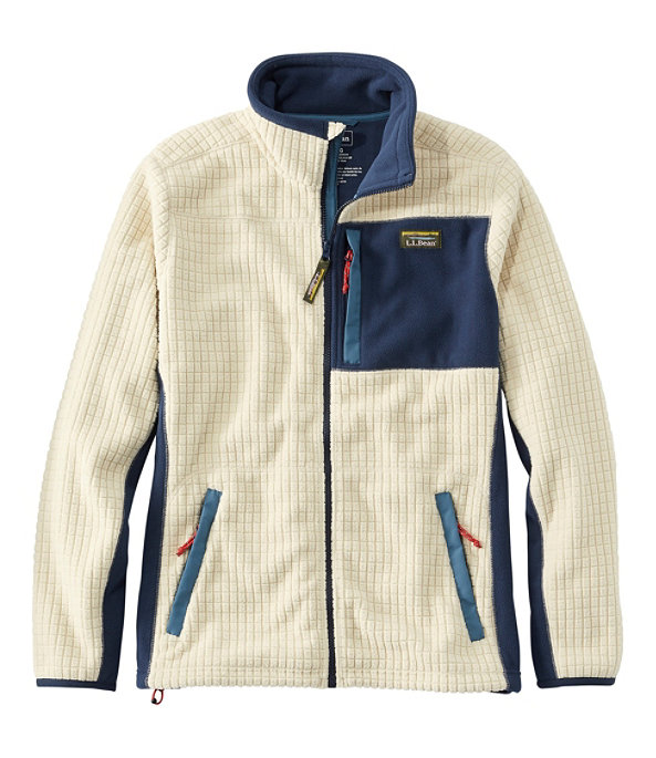 Mountain Classic Windproof Fleece Jacket, Natural/Nautical Navy, large image number 0