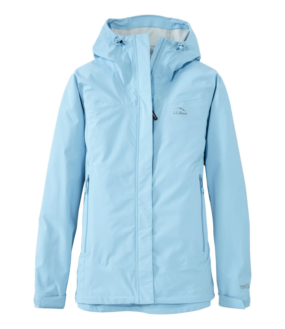 NEW Womens Plus FLX Woven Packable Jacket Zip Front, Light Aqua