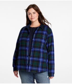 Women's Scotch Plaid Shirt, Sherpa-Lined