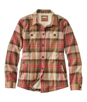 Women's Scotch Plaid Shirt, Sherpa-Lined