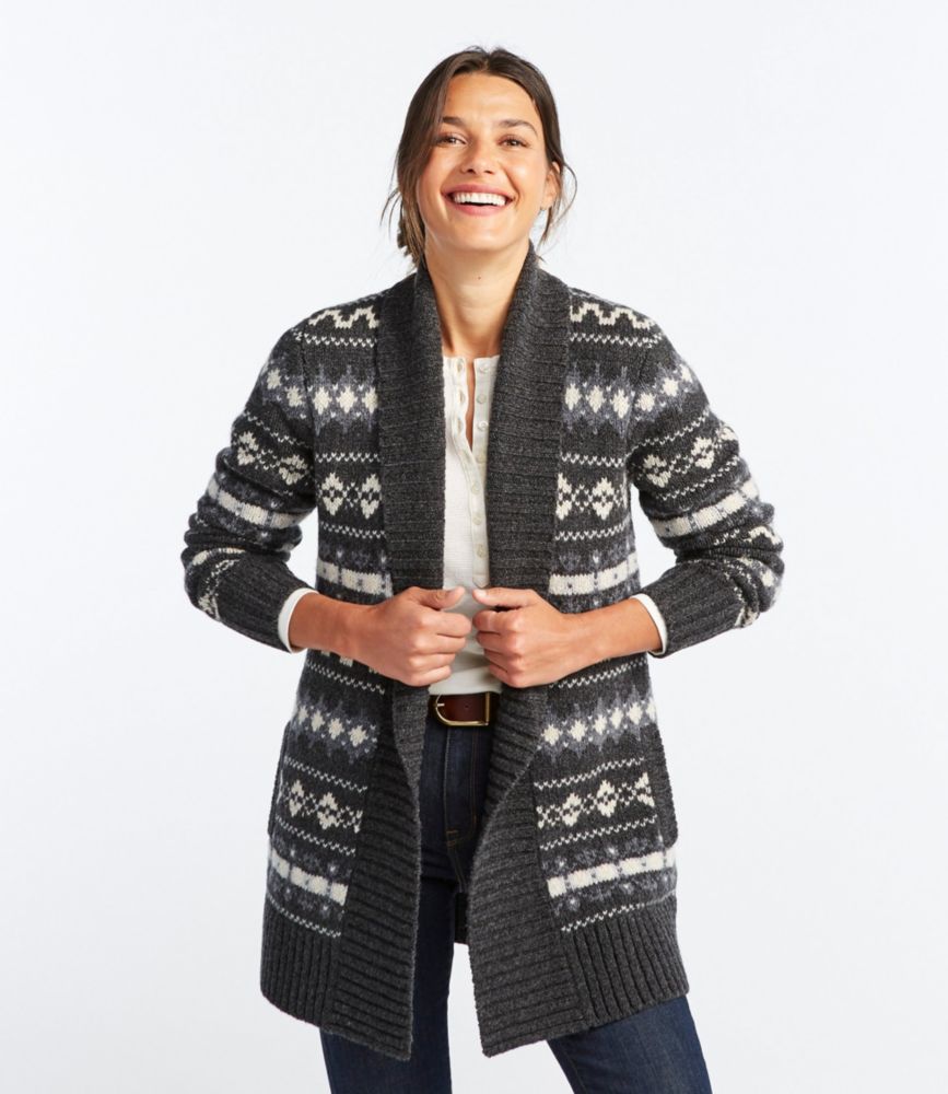 fair isle cardigan sweater