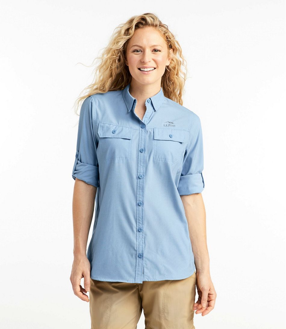 Women's Insect-Repellent Shirt, Long-Sleeve Faded Sage Medium, Synthetic/Nylon | L.L.Bean
