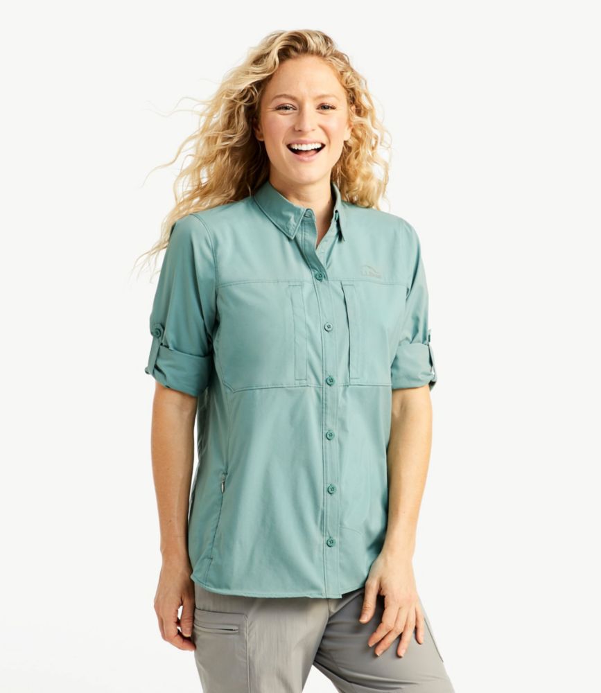 Women's Tropicwear Pro Stretch Shirt, Long-Sleeve, Sea Pine, small image number 2