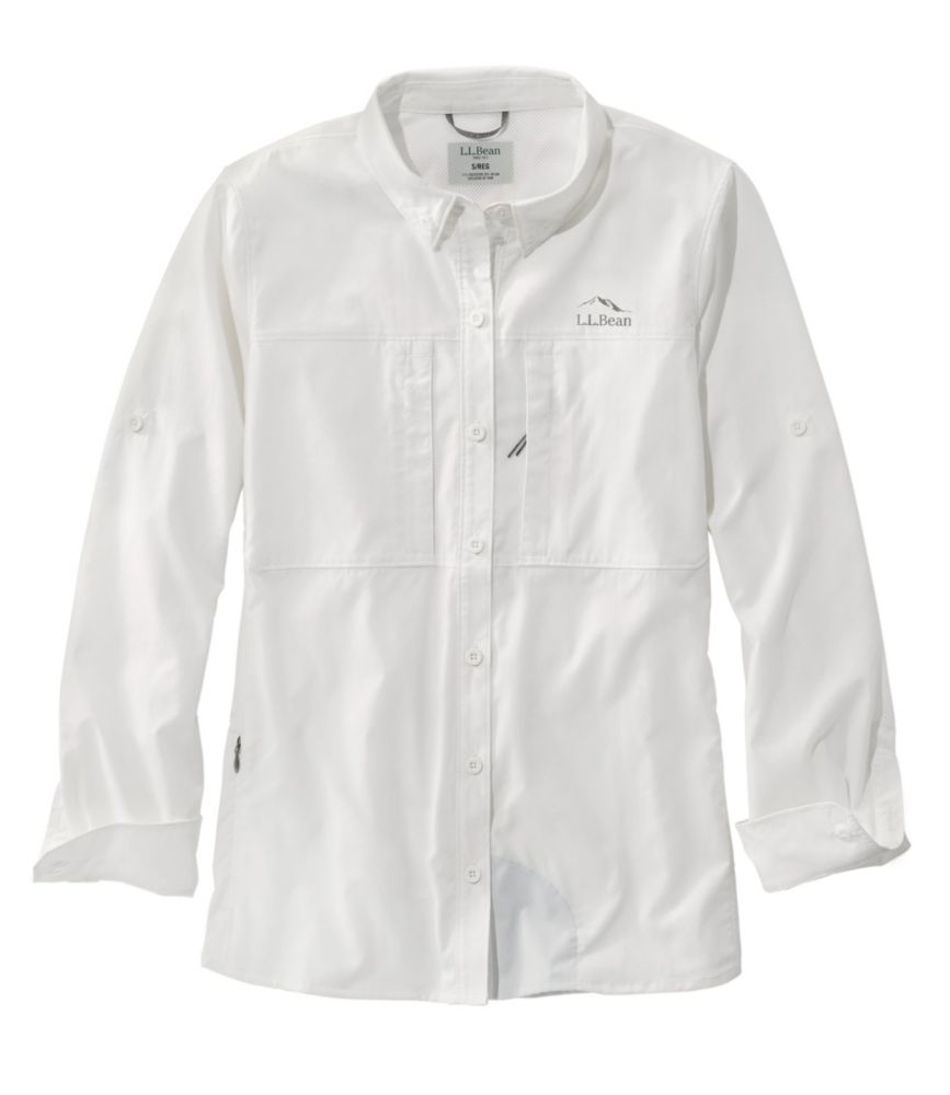 Women's Tropicwear Pro Stretch Shirt, Long-Sleeve, White, small image number 1