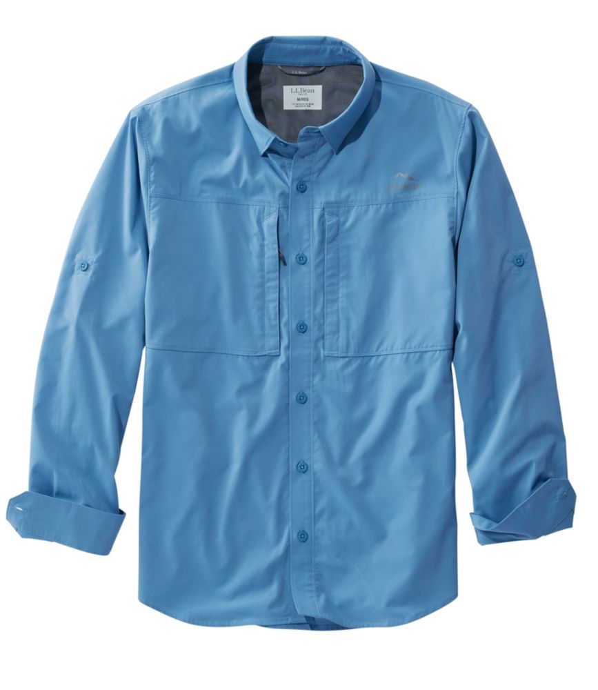 Men's Tropicwear Pro Stretch Shirt, Long-Sleeve, Mid-Blue, small image number 1