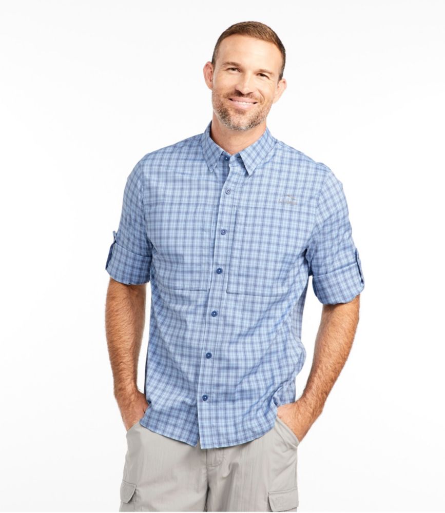 Men's Tropicwear Pro Stretch Shirt, Long-Sleeve Plaid