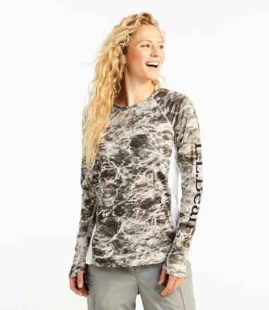 Women's Tropicwear Knit Crew Shirt, Long-Sleeve Print