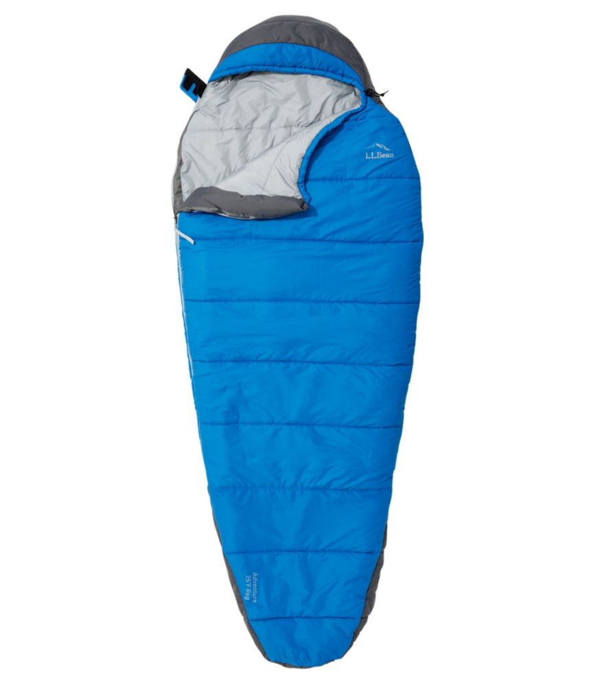 L.L.Bean Adventure Sleeping Bag, 25° Mummy, Crisp Lapis, small image number 1