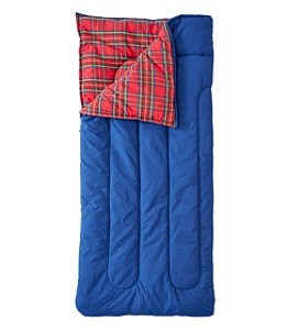 Kids' L.L.Bean Flannel Lined Camp Sleeping Bag, 40°