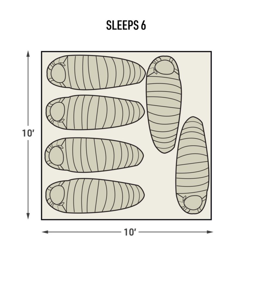L.L.Bean Acadia 6-Person Family Tent, Avocado/Chartreuse, small image number 7
