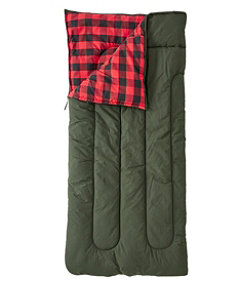 L.L.Bean Flannel Lined Camp Sleeping Bag, 40°