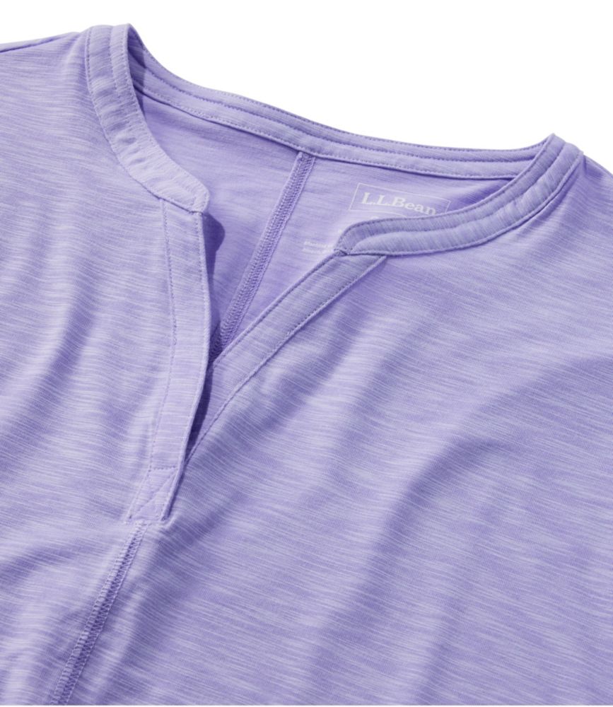 Women's Streamside Tee, Short-Sleeve Splitneck, Dark Periwinkle, small image number 4