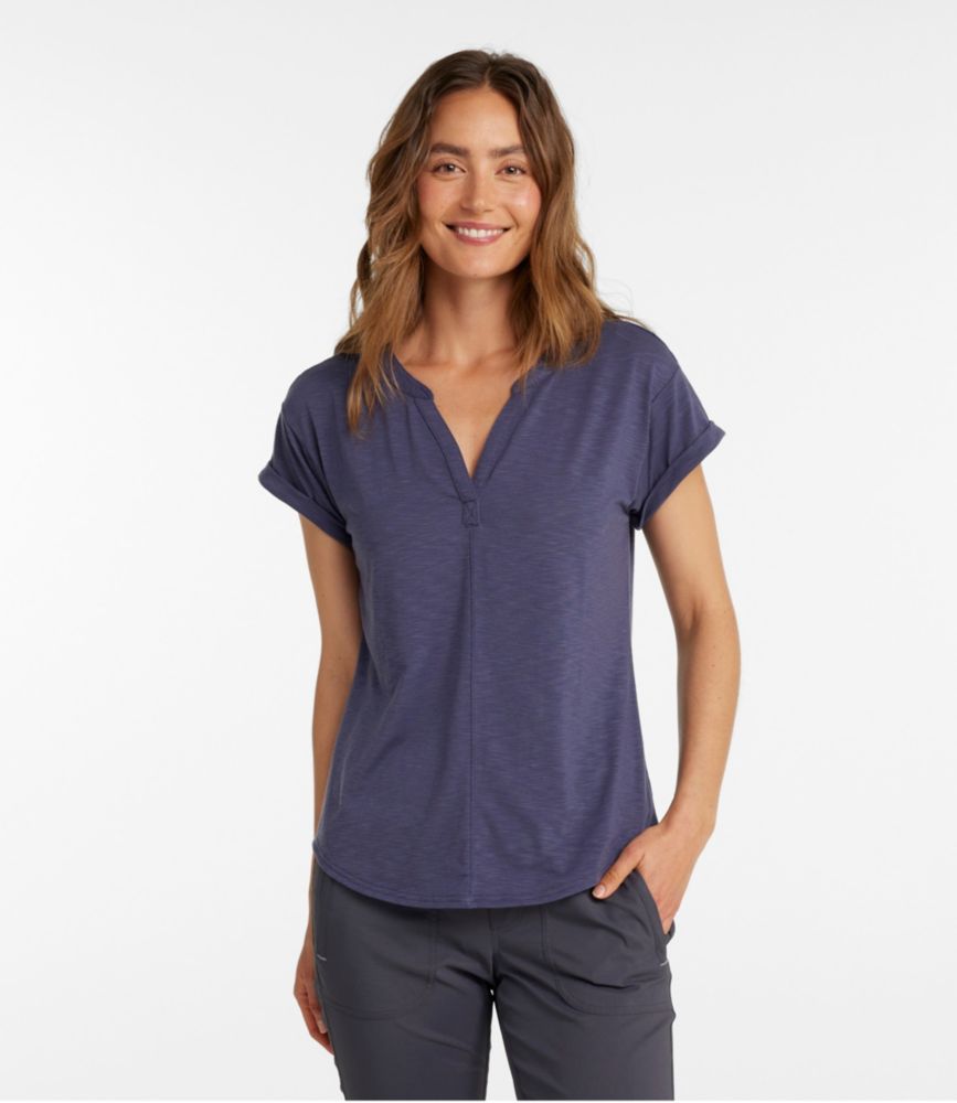 Women's Streamside Tee, Short-Sleeve Splitneck