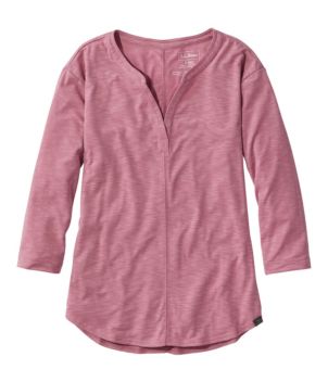 Women's Streamside Tee, Three-Quarter-Sleeve Splitneck