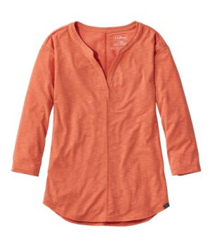 Women's Streamside Tee, Three-Quarter-Sleeve Splitneck