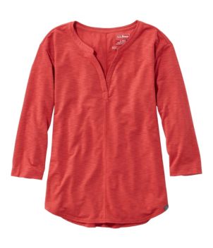 Women's Streamside Tee, Three-Quarter-Sleeve Splitneck