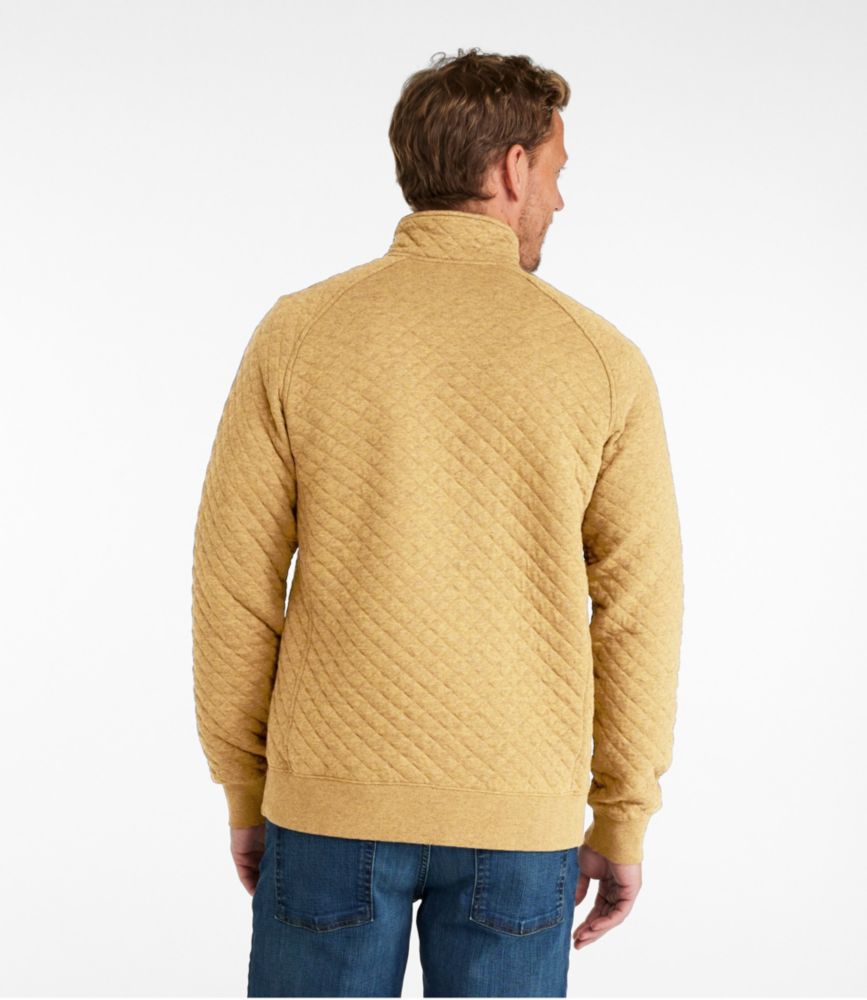 Men's Quilted Sweatshirt, Mockneck, Clover, small image number 3