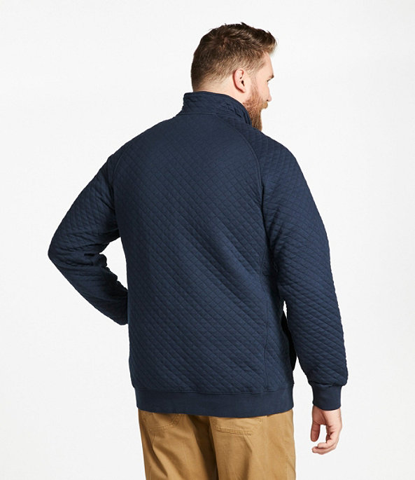 Men's Quilted Sweatshirt Pullover, Deep Olive, largeimage number 4