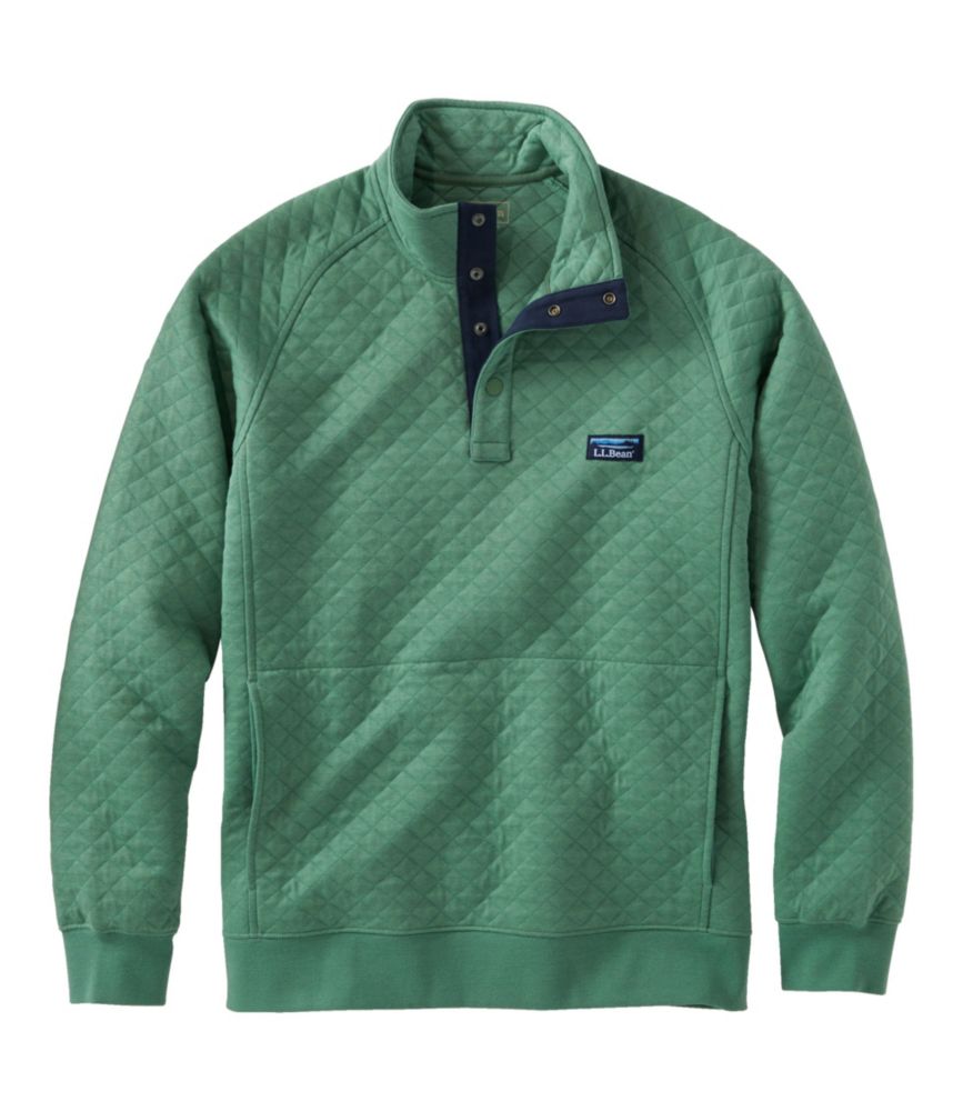 Men's Quilted Sweatshirt, Mockneck