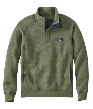 Men's Quilted Sweatshirt, Mockneck