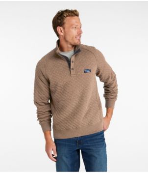Men's Quilted Sweatshirt, Mockneck