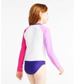 Girls’ Rash Guard Swimsuit, Two-Piece, Colorblock