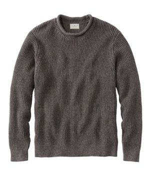 Men's L.L.Bean Organic Cotton Waffle Sweater, Rollneck Crew