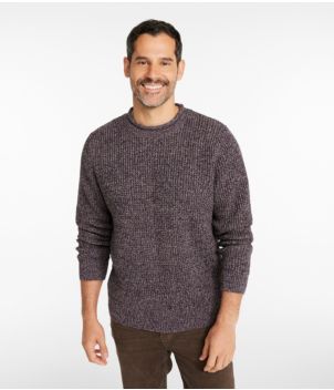 Men's L.L.Bean Organic Cotton Waffle Sweater, Rollneck Crew