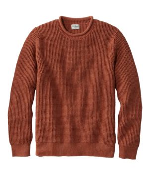 Men's L.L.Bean Organic Cotton Waffle Sweater, Rollneck Crew