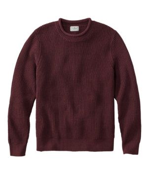 Men's L.L.Bean Organic Cotton Waffle Sweater, Rollneck Crew
