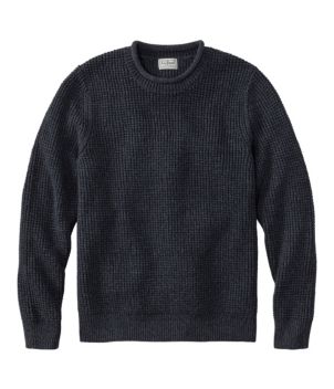 Men's L.L.Bean Organic Cotton Waffle Sweater, Rollneck Crew