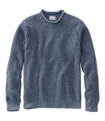 Blue Waffle Knit Sweater