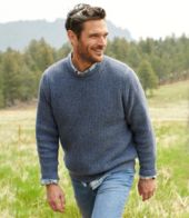 Men s L.L.Bean Organic Cotton Waffle Sweater Rollneck Crew Sweaters at L.L.Bean