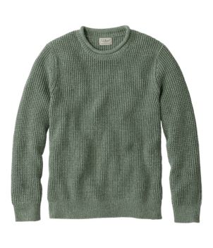 Men's L.L.Bean Organic Cotton Waffle Sweater, Rollneck Crew