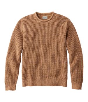 Men's L.L.Bean Organic Cotton Waffle Sweater, Rollneck Crew