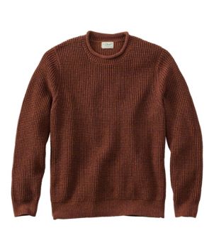 Men's L.L.Bean Organic Cotton Waffle Sweater, Rollneck Crew