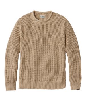 Men's L.L.Bean Organic Cotton Waffle Sweater, Rollneck Crew