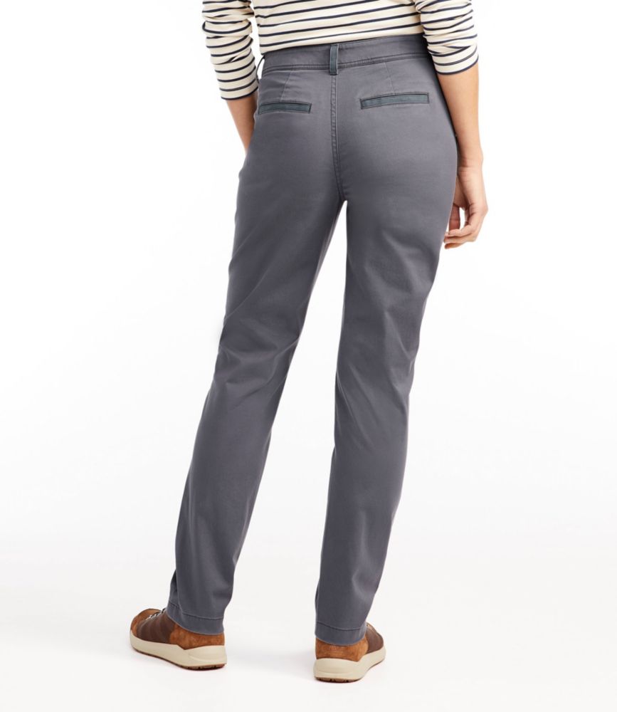 Women's Lakewashed Chino Pants, Mid-Rise Straight-Leg, Boulder, small image number 3