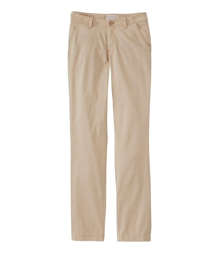 Women's Lakewashed Chino Pants, Mid-Rise Straight-Leg