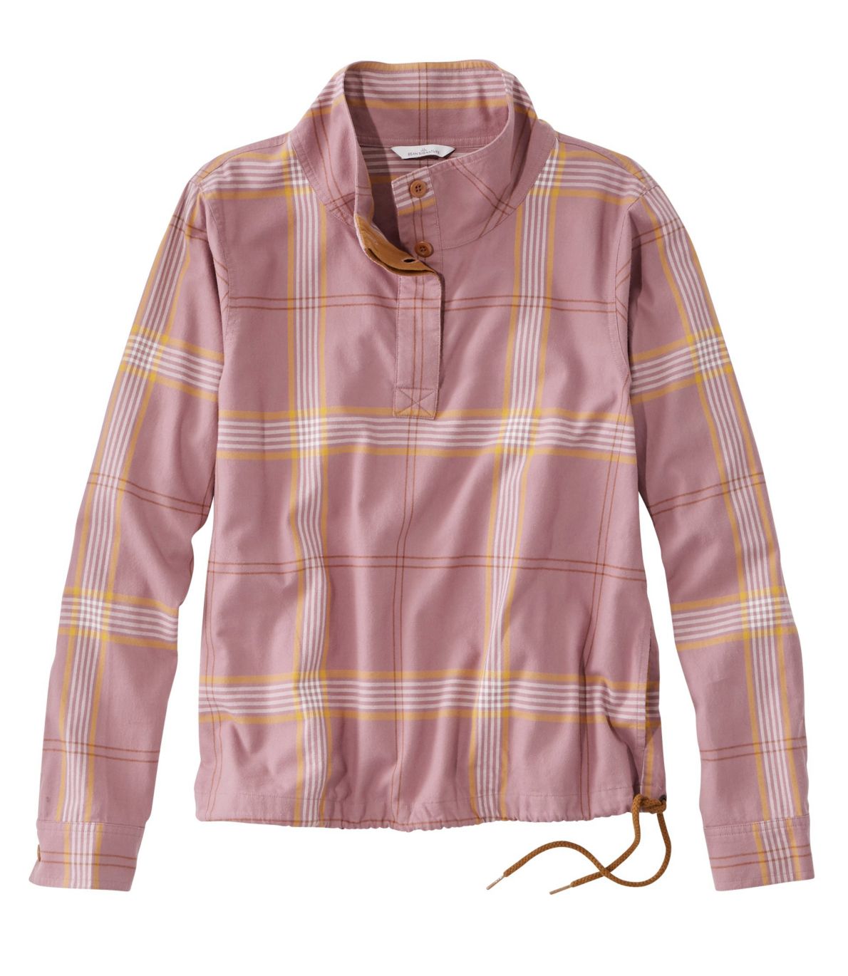 Women's Signature Brushed Cotton Mockneck Shirt, Pattern