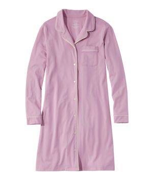 Women's Super-Soft Shrink-Free Nightgown, Button-Front