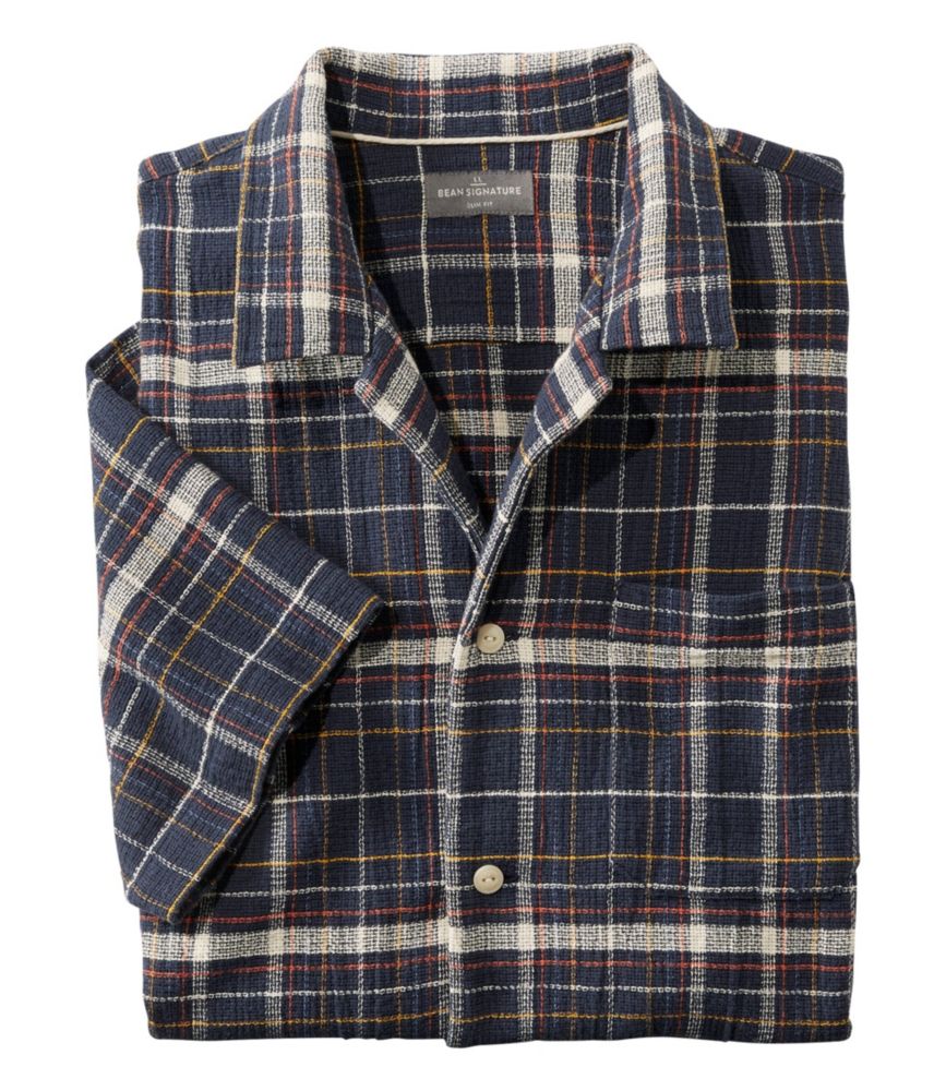 Men's Signature Cool Weave Camp Shirt Regular Shirts at L.L.Bean