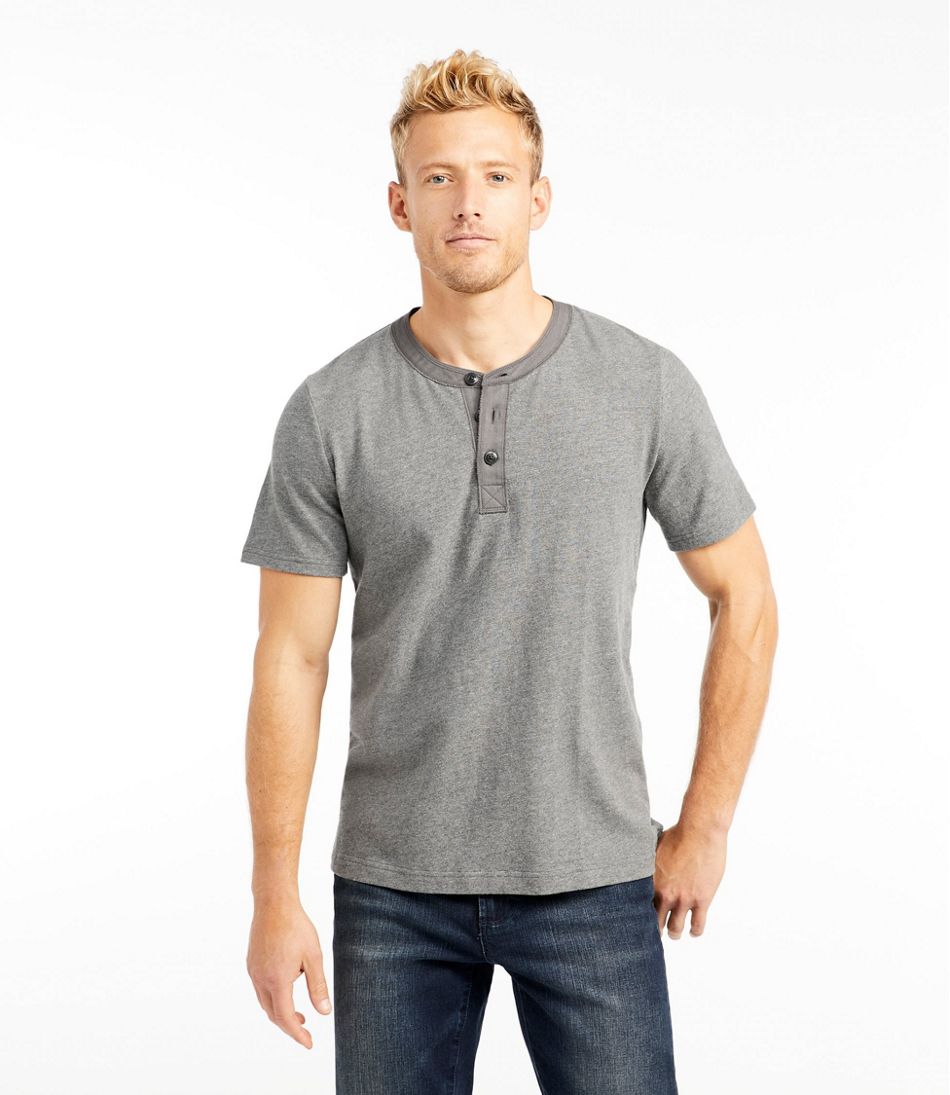 Essentials Mens Regular-Fit Short-Sleeve Slub Henley T-Shirt 