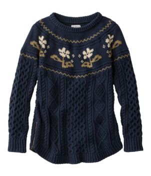 Women's Signature Cotton Fisherman Tunic Sweater, Fair Isle