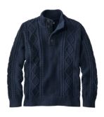 Men's Signature Cotton Fisherman Sweater, Henley