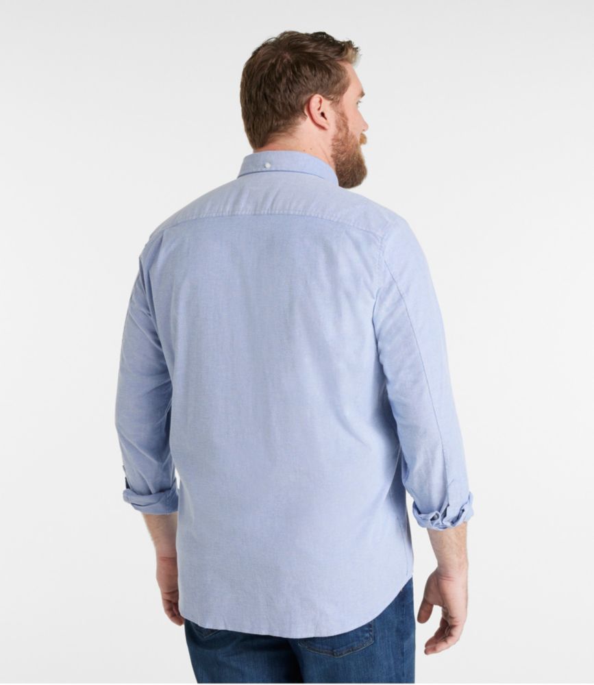 Men's Comfort Stretch Oxford Shirt, Traditional Untucked Fit, Deep Blue, small image number 5