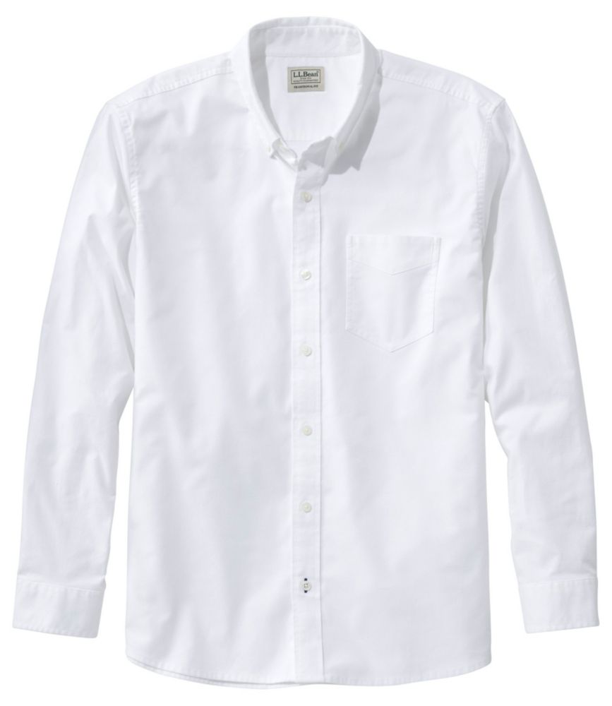 Men's Comfort Stretch® Oxford Shirt, Traditional Untucked Fit, Light Cobalt, small image number 6